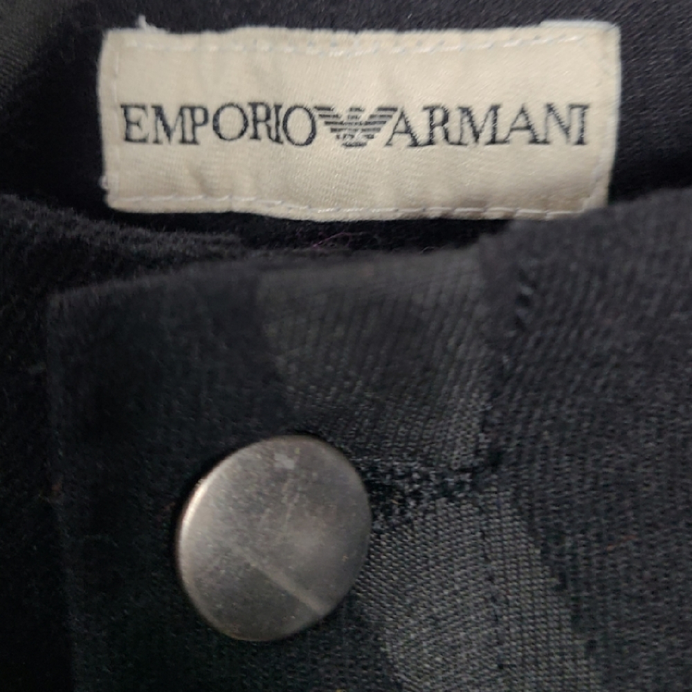 VINTAGE EMPORIO ARMANI MENS BLACK DESIGNER PANTS - Picture 5 of 5